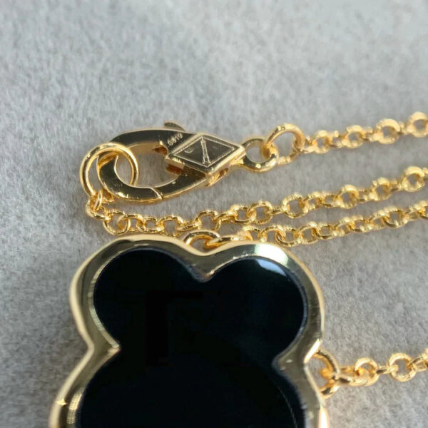 Toxse Pure Clover Pink Gold Onyx Necklace - Image 9