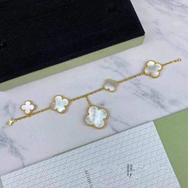 Toxse Magic Clover Mop Pink Gold Bracelet 5 Motifs - Image 3