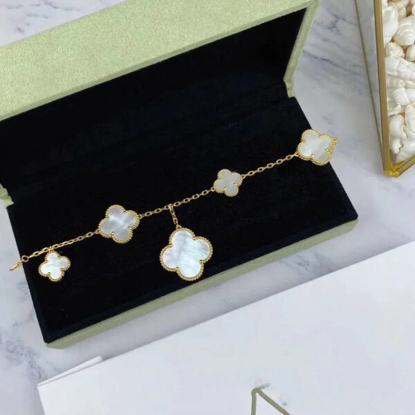 Toxse Magic Clover Mop Pink Gold Bracelet 5 Motifs - Image 5