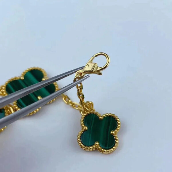 Toxse Magic Clover Malachite Pink Gold Bracelet 5 Motifs - Image 5
