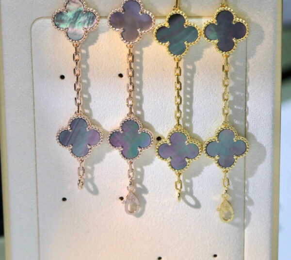Toxse Clover Black Mop Pink Gold Bracelet 5 Motifs - Image 8