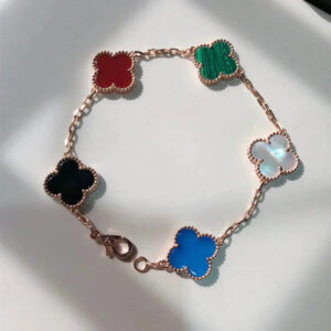 Toxse Clover Multicolor Pink Gold Bracelet 5 Motifs