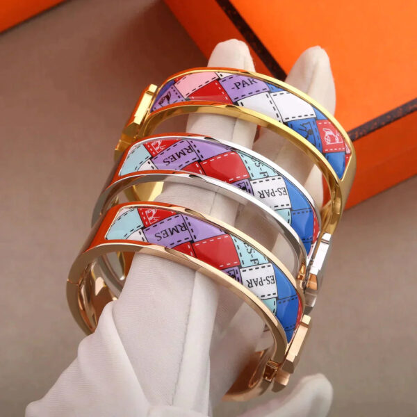 Toxse H Bracelet Dotted Border 12mm - Image 3