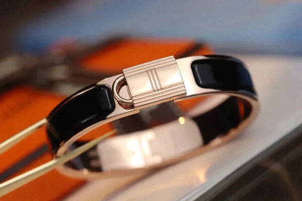 Toxse H Lock Black Pink Gold Bracelet 12mm - Image 5