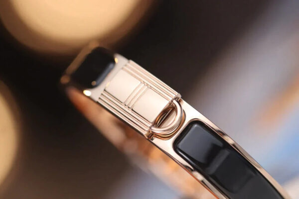 Toxse H Lock Black Pink Gold Bracelet 12mm - Image 6