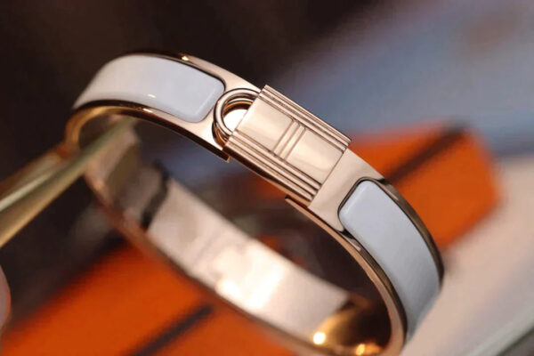 Toxse H Lock Grey Pink Gold Bracelet 12Mm - Image 3