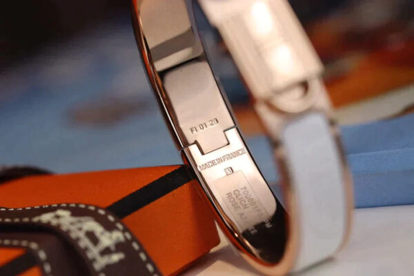 Toxse H Lock Grey Pink Gold Bracelet 12Mm - Image 6