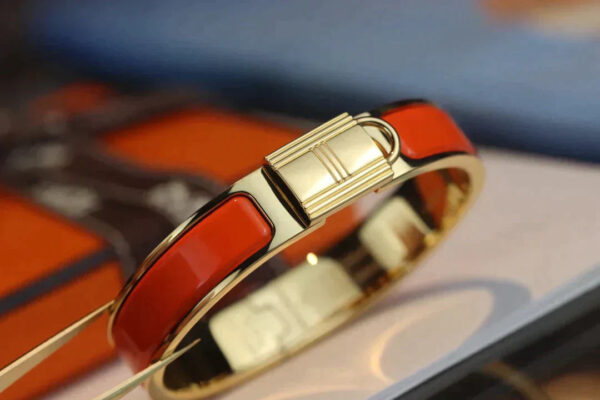 Toxse H Lock Orange Gold Bracelet 12Mm - Image 4