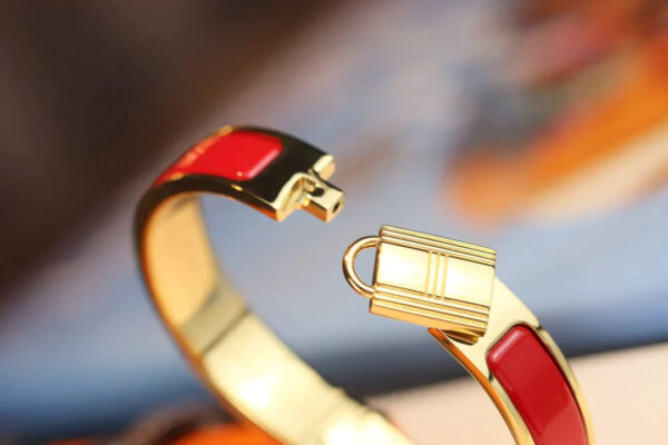 Toxse H Lock Red Gold Bracelet 12Mm - Image 4