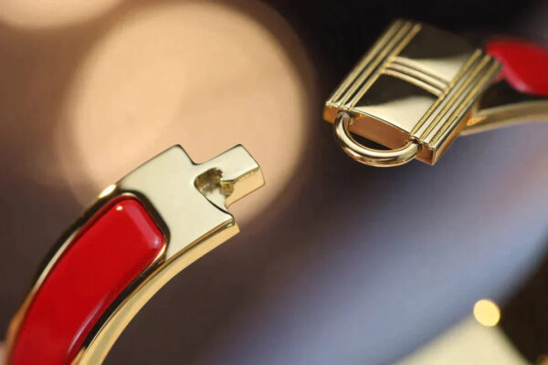 Toxse H Lock Red Gold Bracelet 12Mm - Image 5