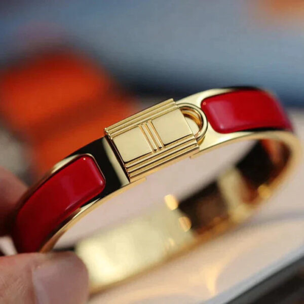 Toxse H Lock Red Gold Bracelet 12Mm - Image 8