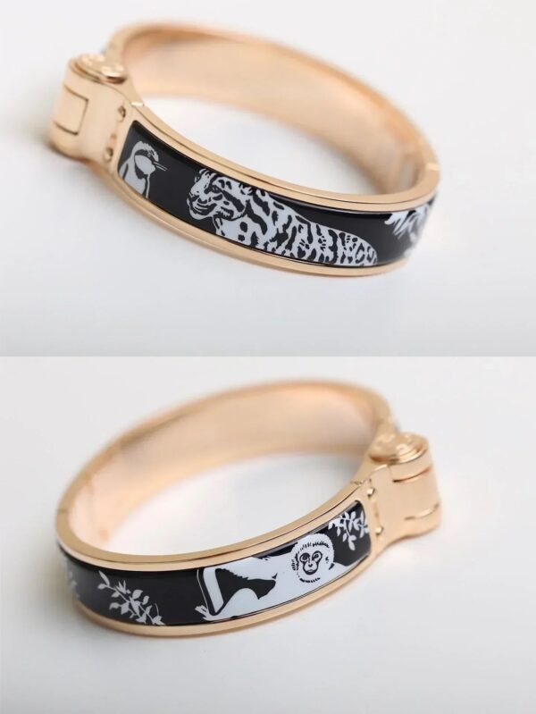 Toxse H Ring Lock Bracelet 12Mm Black White - Image 4