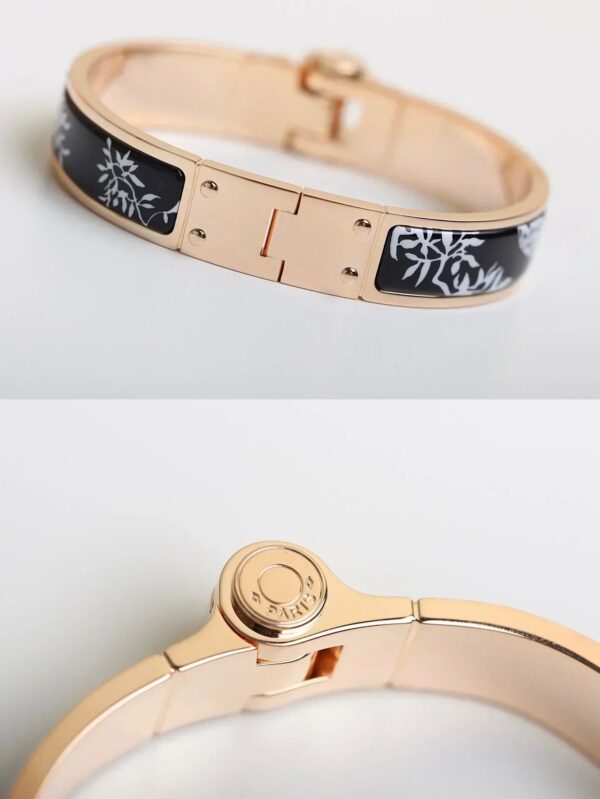 Toxse H Ring Lock Bracelet 12Mm Black White - Image 5