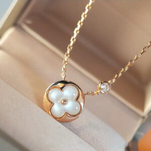 Toxse Sun Mop Gold 1 Diamond Necklace