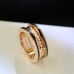 Toxse Zero 1 Gold Black Ceramic Ring