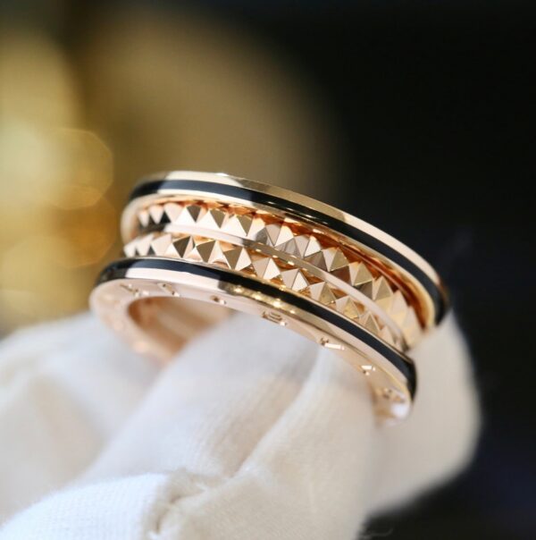 Toxse Zero 1 Gold Black Ceramic Ring - Image 3