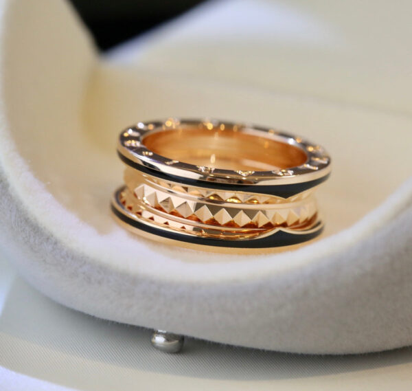 Toxse Zero 1 Gold Black Ceramic Ring - Image 4