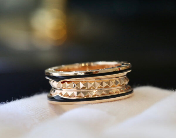 Toxse Zero 1 Gold Black Ceramic Ring - Image 5