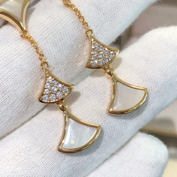 Toxse Dream Earrings 3 Motifs Diamond Mop Pink Gold - Image 6