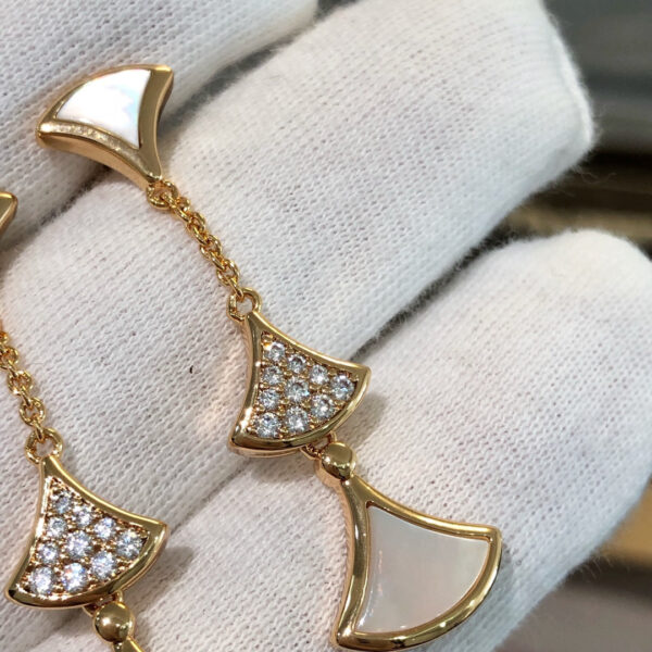 Toxse Dream Earrings 3 Motifs Diamond Mop Pink Gold - Image 8