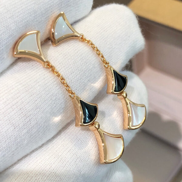 Toxse Dream Earrings 3 Motifs Onyx Mop Pink Gold - Image 4