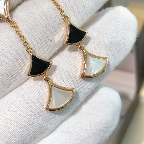 Toxse Dream Earrings 3 Motifs Onyx Mop Pink Gold - Image 5