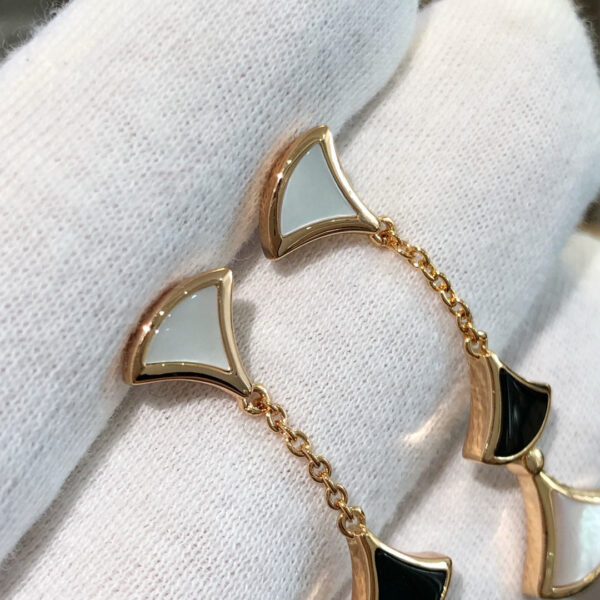 Toxse Dream Earrings 3 Motifs Onyx Mop Pink Gold - Image 6