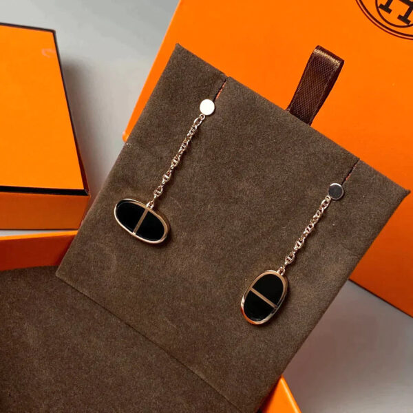 Toxse Chaine Verso Black Ceramic Earrings - Image 7