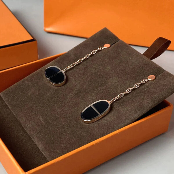 Toxse Chaine Verso Black Ceramic Earrings - Image 8