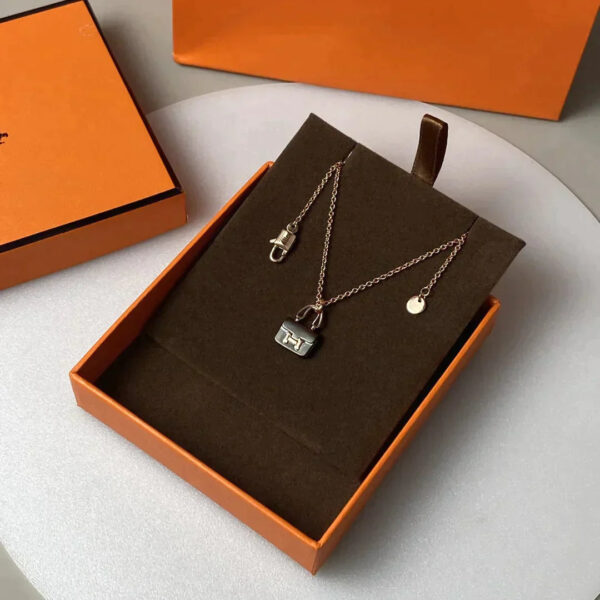 Toxse Constance Black Pedant Pink Gold Necklace - Image 6