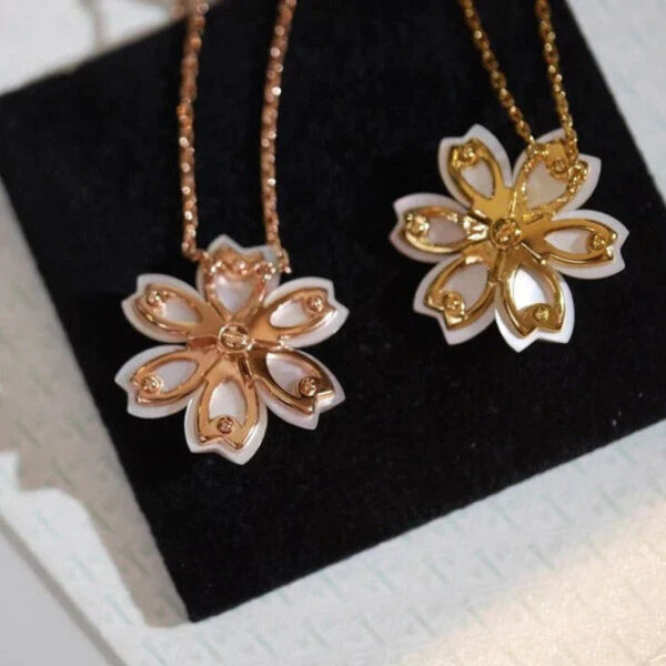 Toxse White Rose Pendant Necklace - Image 7