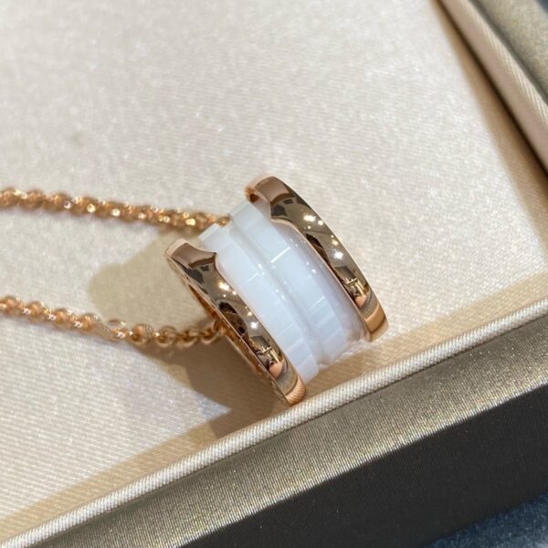 Toxse Zero 1 White Ceramic Pink Gold Necklace - Image 4