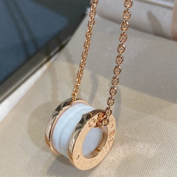 Toxse Zero 1 White Ceramic Pink Gold Necklace - Image 3