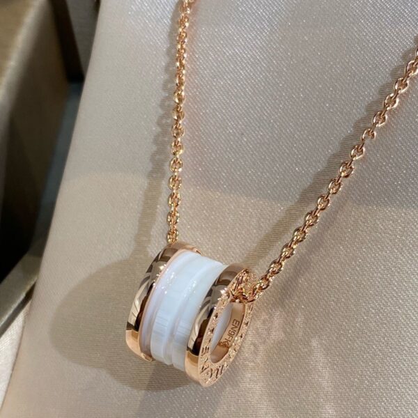 Toxse Zero 1 White Ceramic Pink Gold Necklace - Image 2