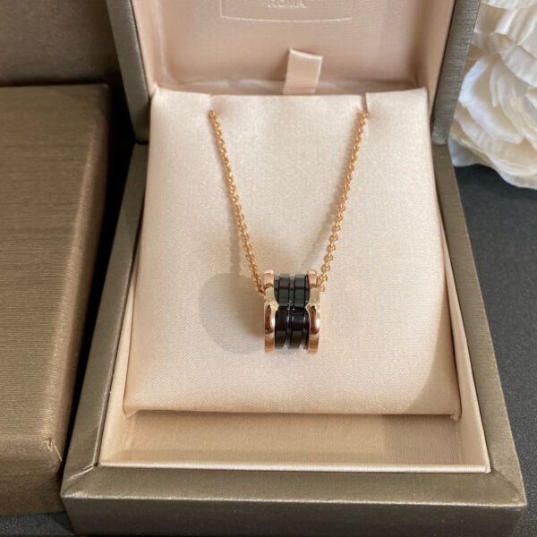 Toxse Zero 1 Black Ceramic Pink Gold Necklace - Image 2
