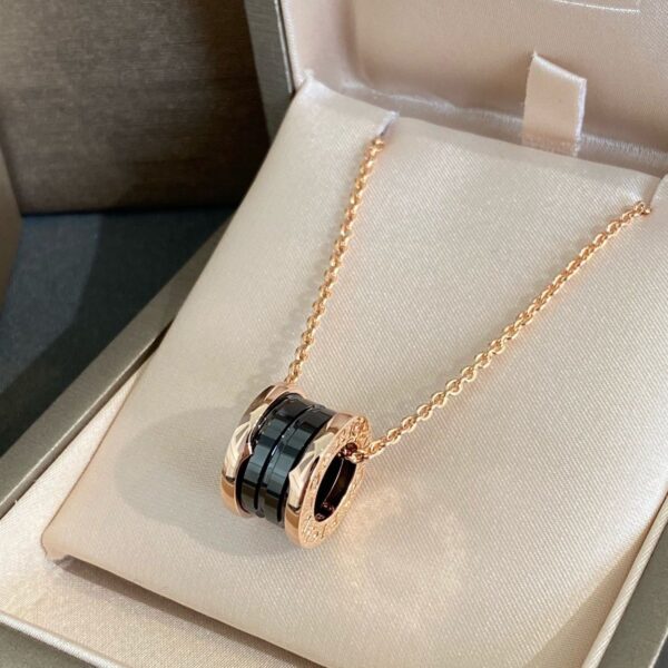 Toxse Zero 1 Black Ceramic Pink Gold Necklace - Image 3