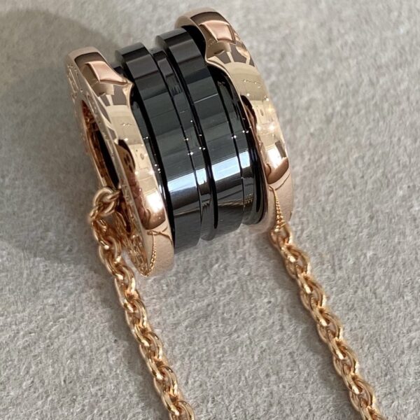 Toxse Zero 1 Black Ceramic Pink Gold Necklace - Image 5