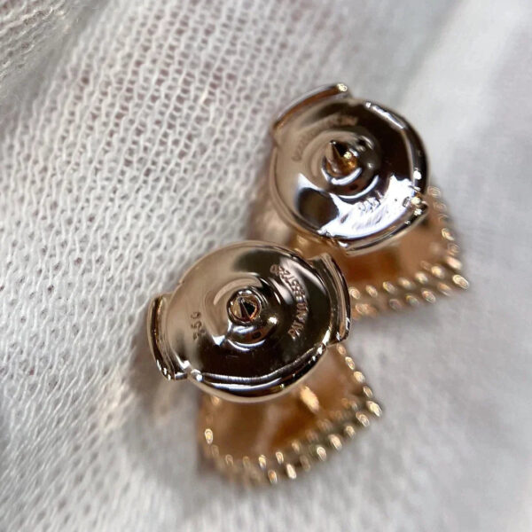 Toxse Heart Carnelian Pink Gold Stud Earrings - Image 9