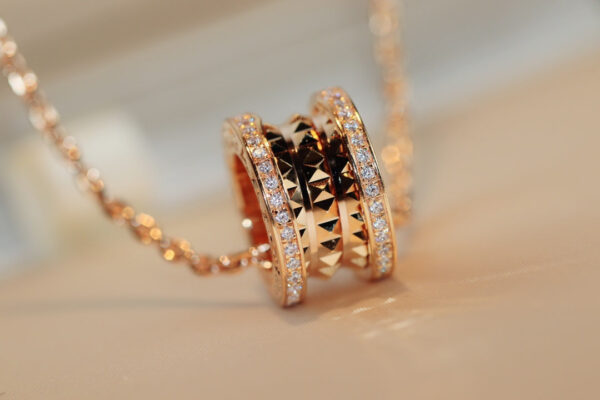 Toxse Zero 1 Rock Pedant Pink Gold Necklace - Image 3