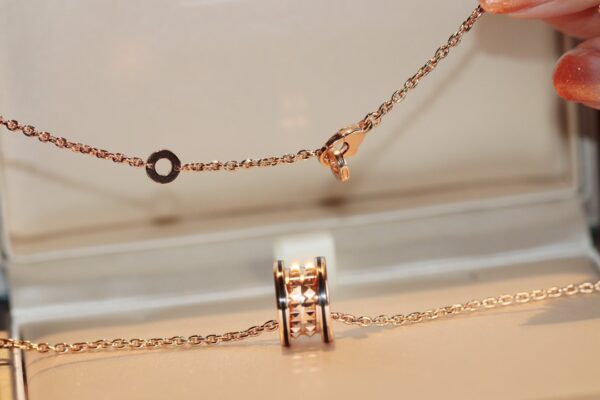 Toxse Zero 1 Rock Pedant Pink Gold Black Necklace - Image 4