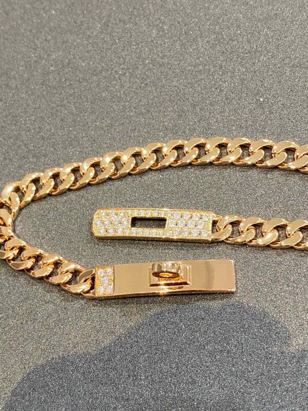 Toxse Kelly Chain Pink Gold Diamonds Bracelet - Image 5