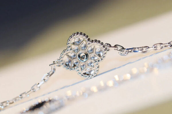 Toxse Clover 20 Motifs Onyx Diamond Silver Necklace - Image 6
