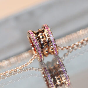 Toxse Zero 1 Rock Pink Gold Pink Diamond Necklace
