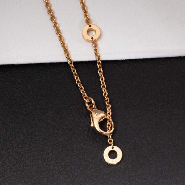 Toxse Zero 1 White Ceramic Pink Gold Diamond Necklace - Image 8