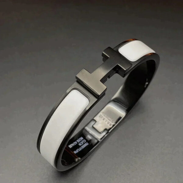 Toxse H Bracelet 12Mm Black White Ceramic - Image 2