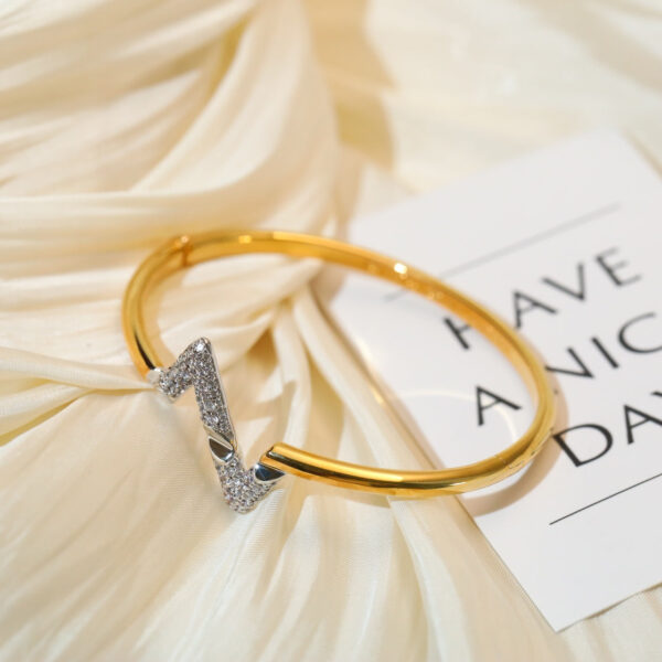 Toxse Volte Upsite Down Gold Diamond Bracelet - Image 2