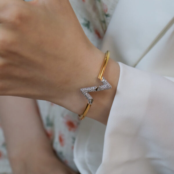 Toxse Volte Upsite Down Gold Diamond Bracelet - Image 9