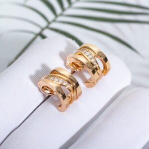 Toxse Zero 1 Pink Gold Diamonds Earrings