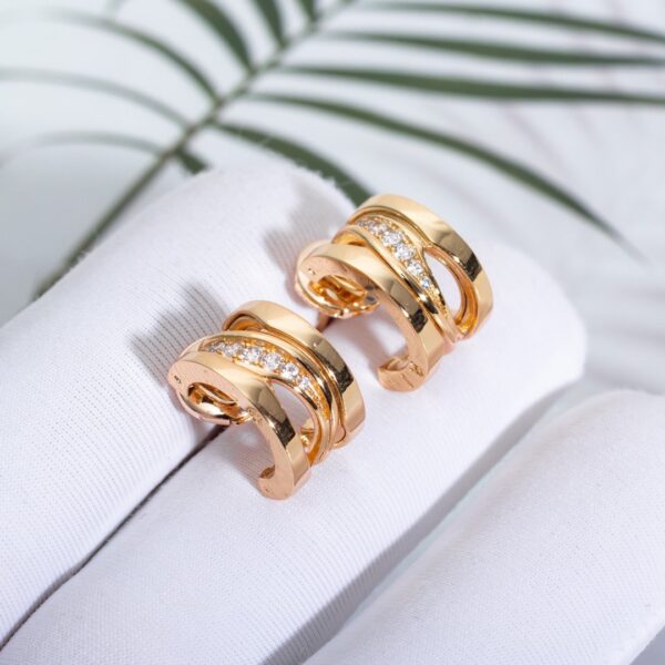 Toxse Zero 1 Pink Gold Diamonds Earrings
