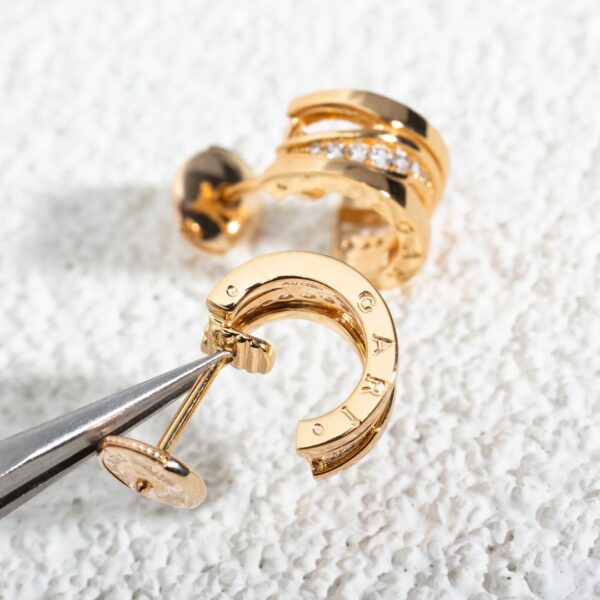 Toxse Zero 1 Pink Gold Diamonds Earrings - Image 3